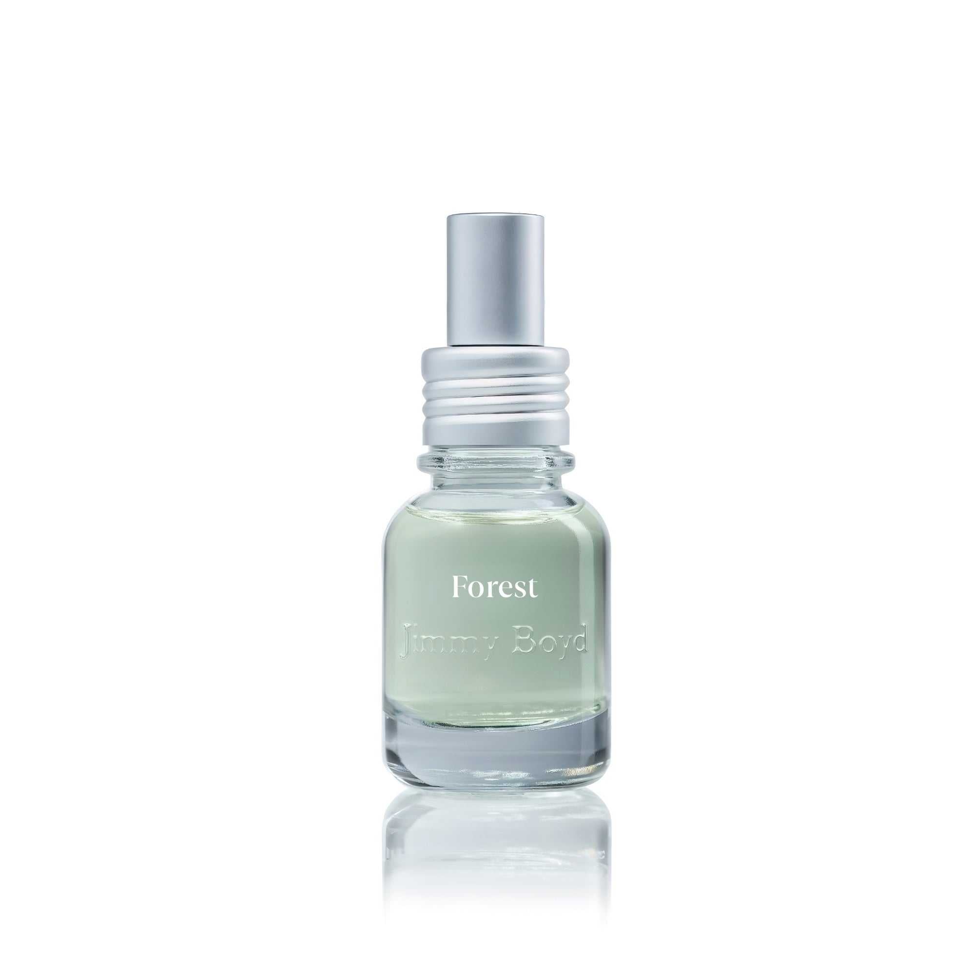 Frasco de fragancia bio orgánica Forest de 25ml con elementos naturales
