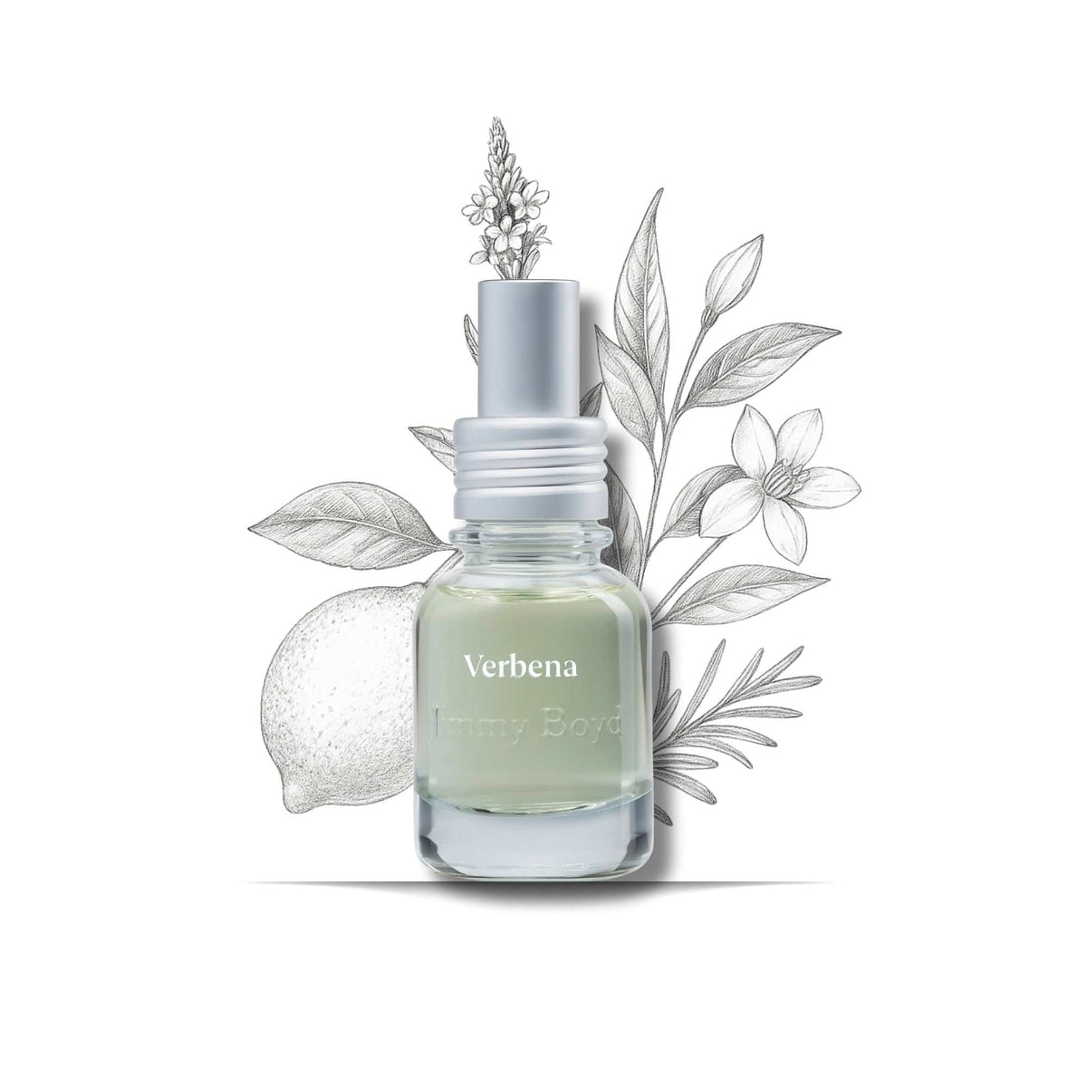 Fragancia bio orgánica de verbena en botella reciclable de 25ml