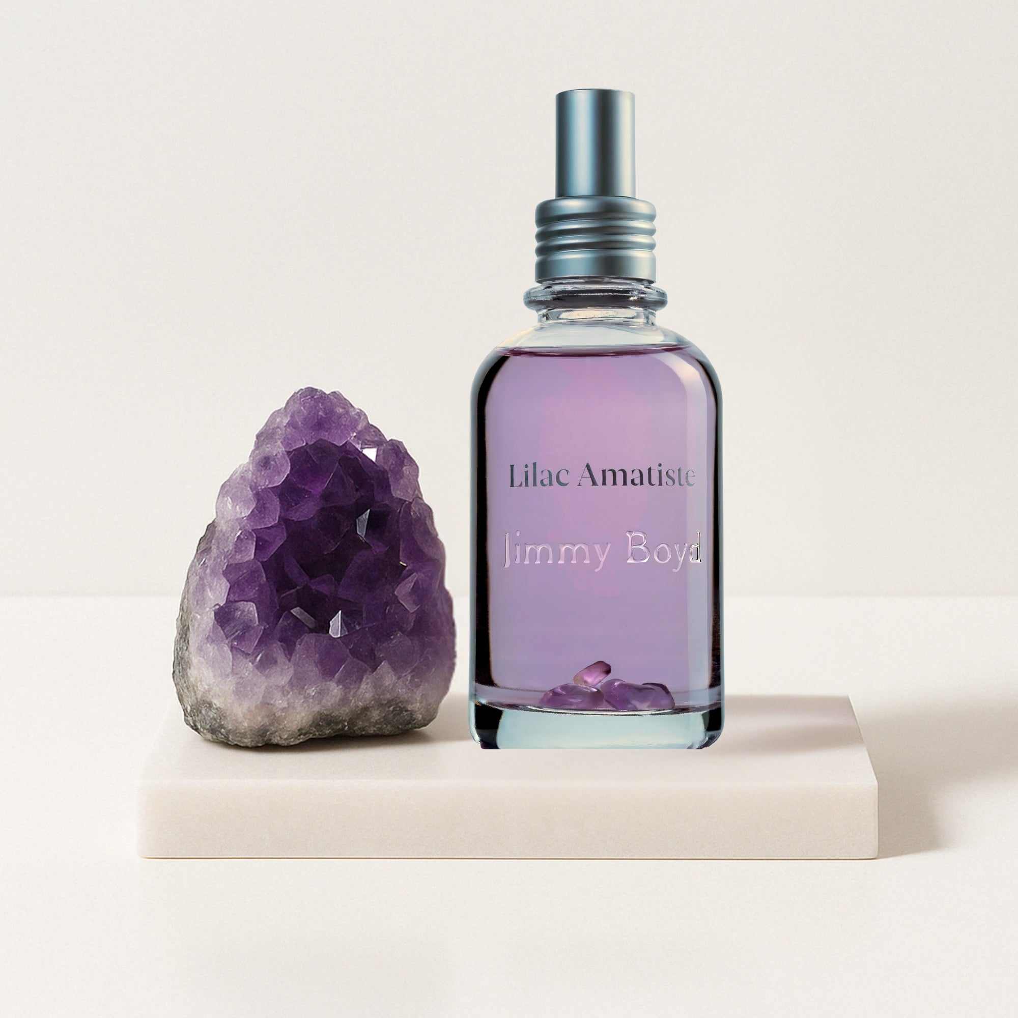 Perfume orgánico Lilac Amatiste 100ml botella y caja natural