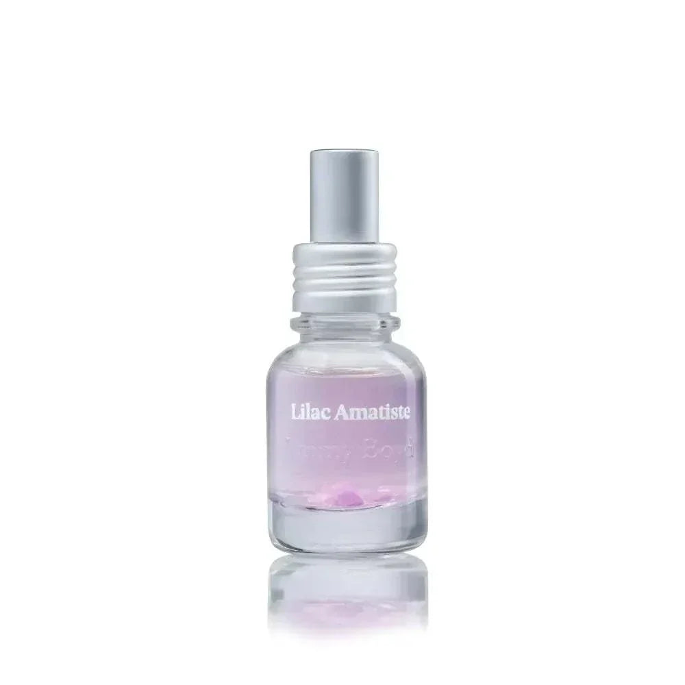 Perfume orgánico Lilac Amatiste 25ml en botella reciclable con fragancia suave y notas florales