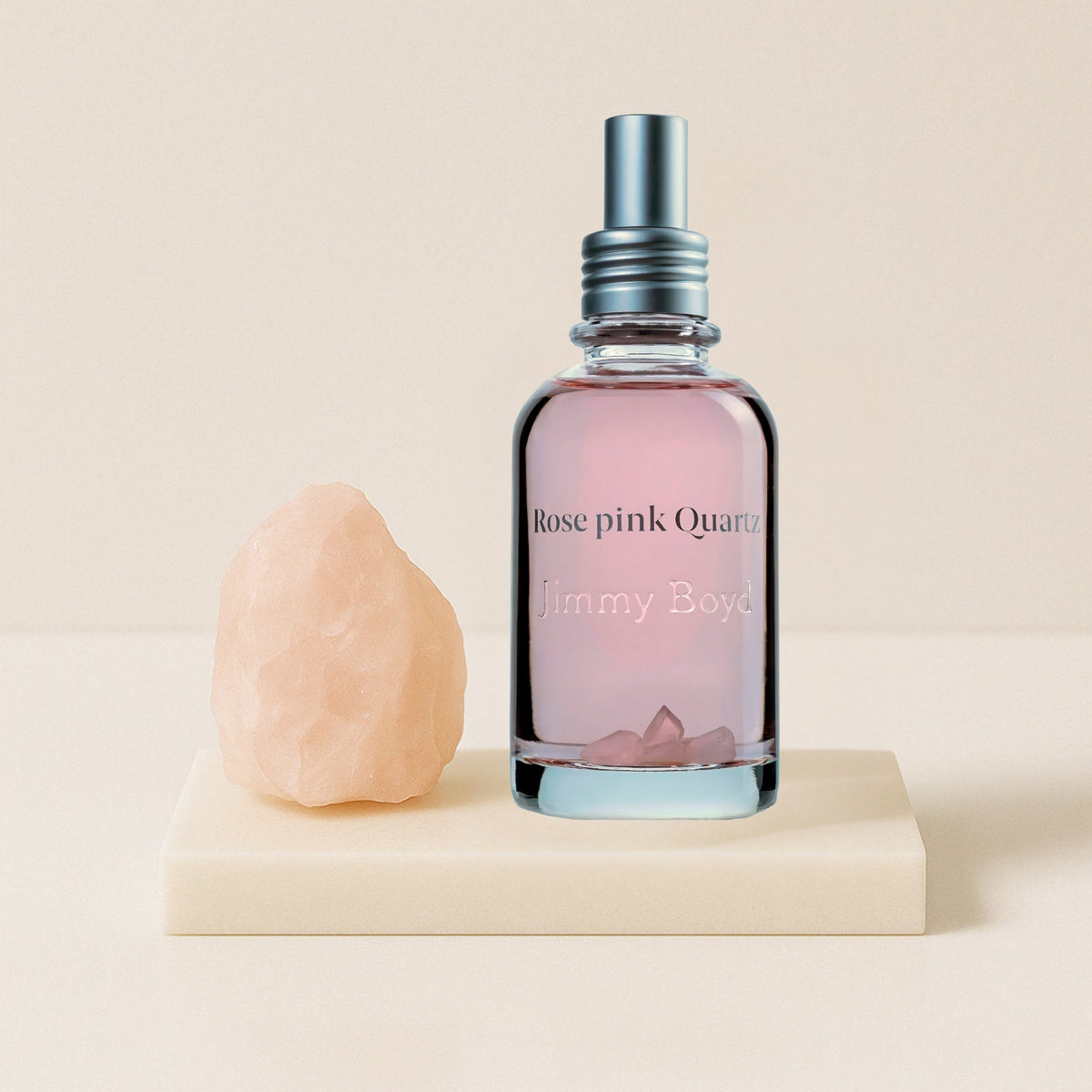 Perfume orgánico Rose Pink Quartz de 100ml con aroma floral y fresco