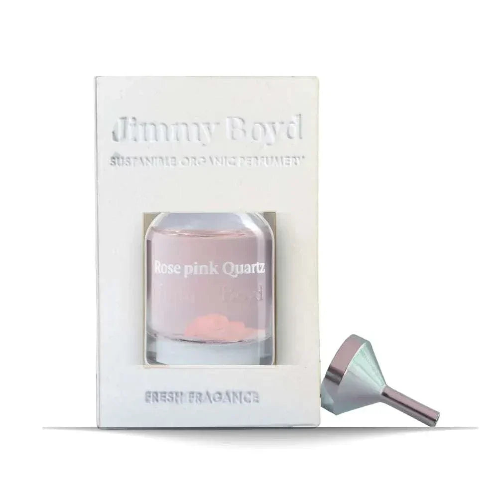 Perfume orgánico Rose Pink Quartz en botella recargable de 25 ml
