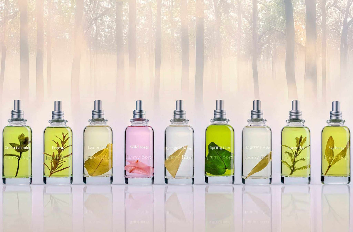 Fragancia bio orgánica fresca con ingredientes naturales certificados