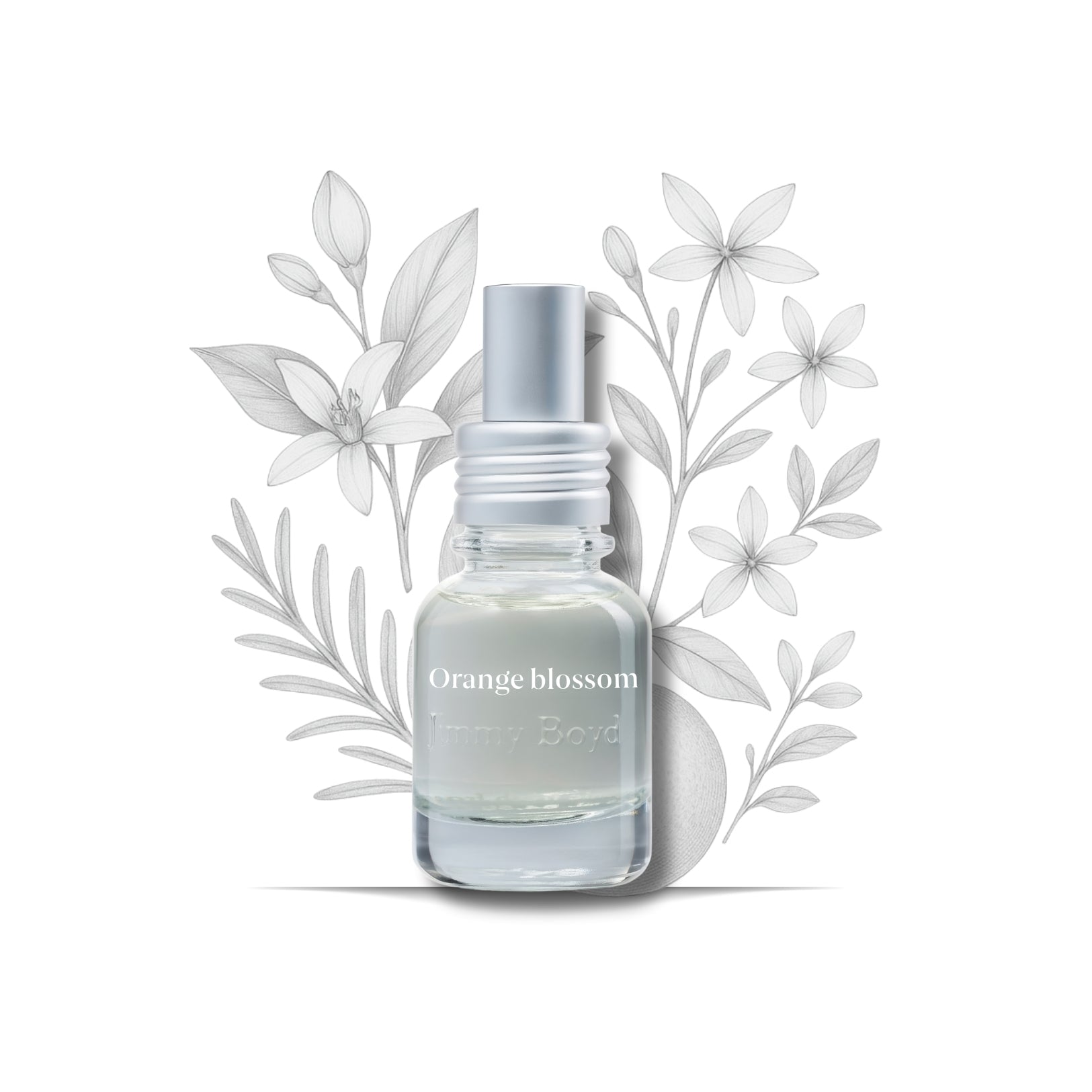 Botella de fragancia bio orgánica Orange Blossom 25ml con flores de azahar