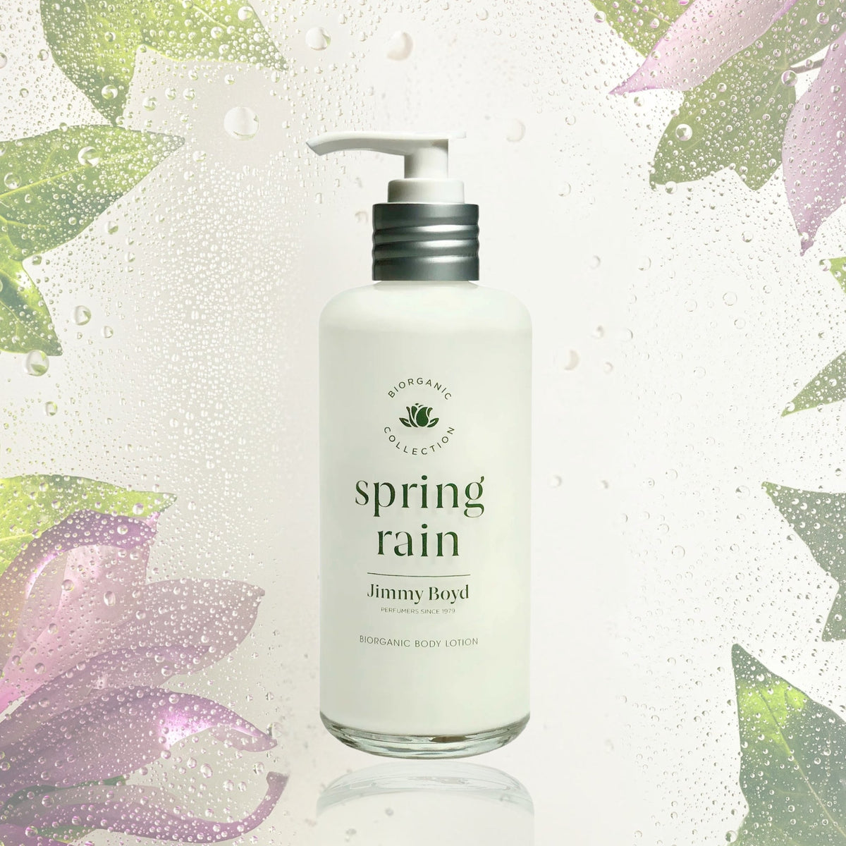 Loción corporal SPRING RAIN hidratante y orgánica en botella reciclable