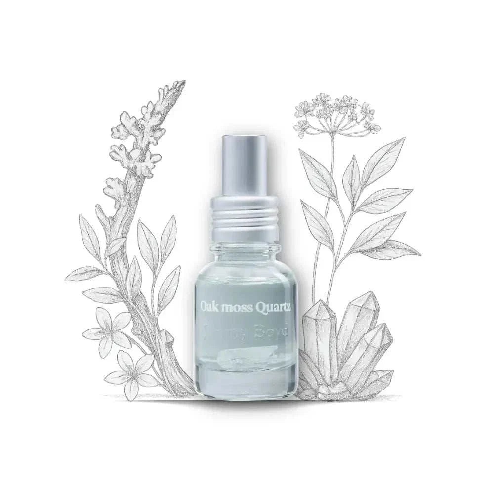 Perfume Oak Moss Quartz orgánico 25ml con botella recargable