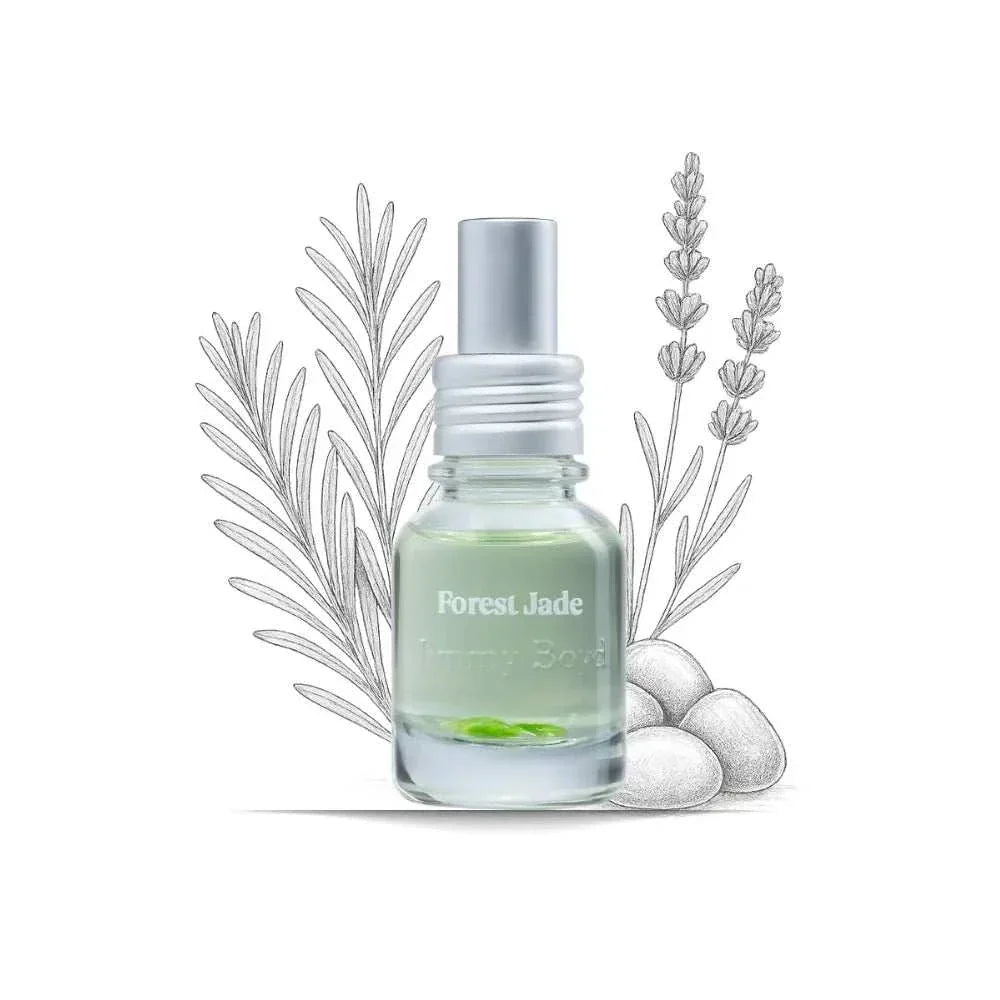 Perfume orgánico Forest Jade de 25ml con aroma herbal y amaderado