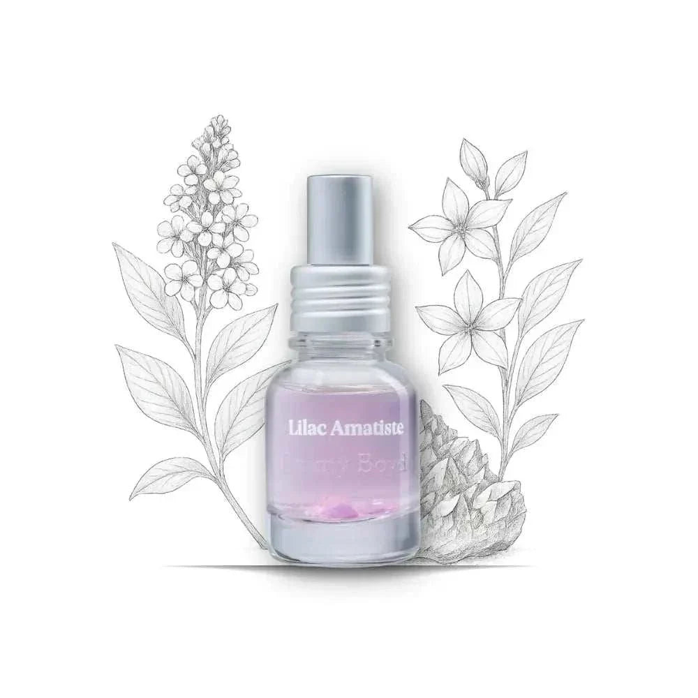 Perfume orgánico Lilac Amatiste 25ml con botella reciclable y fragancia suave